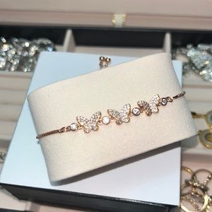 Rose gold butterfly bracelet